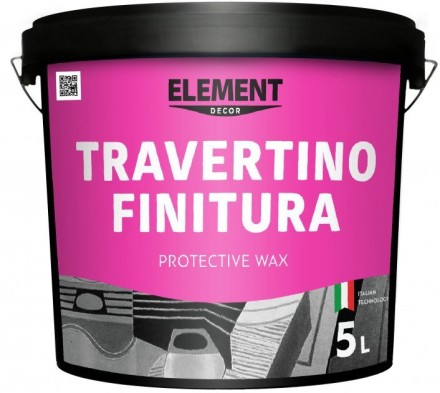 Element Decor Travertino Finitura віск для декоративних штукатурок 5л