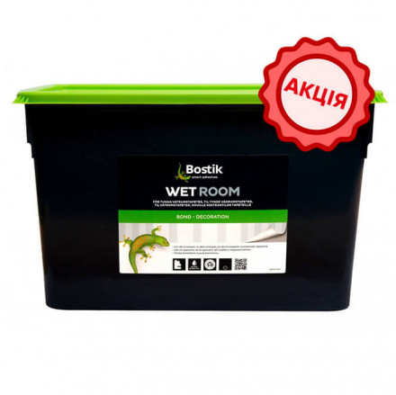 Bostik Wet Room клей для склополотна 15кг