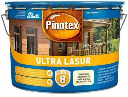 Pinotex Ultra Lasur фарба-лак по дереву 10л