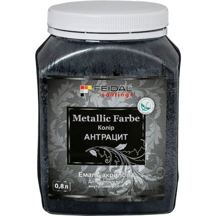 Feidal Metallic Farbe декоративная акриловая краска антрацит 0,8л  