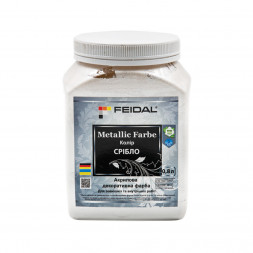 Feidal Metallic Farbe декоративная акриловая краска Серебро 0,8л