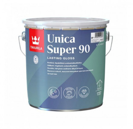 TIKKURILA Unica Super 90 лак быстрого высыхания для дерева 2,7л
