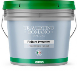 Oikos Travertino Romano Finitura напівпрозора блакить для штукатурки 4л