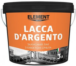 Element Decor Lacca d'argento захисний лак з ефектом срібла 3л
