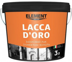 Element Decor Lacca d'oro захисний лак з ефектом золота 3л